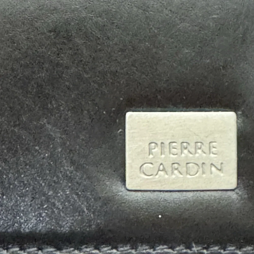 NOS Pierre Cardin Brown Leather Passcase Billfold Wallet w/ Box Vintage